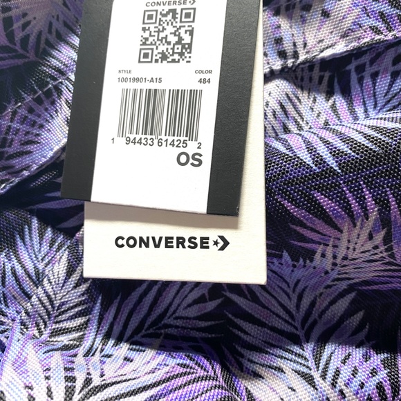 Converse Unisex Go 2 Backpack Palm Purpure Laptop Pockets Zip 10019901-A15 - Picture 5 of 5